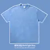 Nova Seleção 330g Camiseta Americana Batik Lavado Desgastado Masculina Peso Pesado Europeu e Americano Tamanho Grande Manga Curta Unissex Marca Tendência