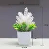Flores Artificiais de Simulação Decorações Criativas para Mesa de Casa Flores de Plástico Grama Artificial Plantas Verdes Decorações de Interior Mini Decorações Bonsai