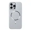 Funda Magnética Metálica Ultra Fina para Teléfono Círculo Delgado Adecuada para Apple 16Promax Color Puro 15 Moderna 11/12/13