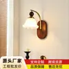 Lámpara de pared vintage estilo francés de lirios del valle, lámpara retro para pasillo corredor balcón, lámpara de mesita de noche para dormitorio que protege la vista casa