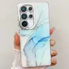Capa de celular IMD metalizada com padrão de mármore é adequada para Samsung S25ULTRA blooming S24 furo fino A16/A56/A55