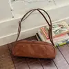 Bolsa feminina de camurça 2026 novo outono vintage Maillard bolsa de ombro para o dia a dia bolsa de mão de nicho
