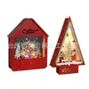 Decoración Navideña Iluminación LED Casa Cabaña Miniatura Luces Decorativas para Árbol de Navidad