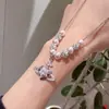 Collar de Planeta con Circonita en Forma de Corazón Colgante de Saturno Cadena de Perlas para Clavícula para Mujer Nicho de Gama Alta Minimalista Accesorio Versátil para Mujer