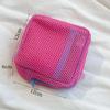Bolsa de tofu con estampado de logo de rejilla de dopamina, almacenamiento para labiales, bolsa pequeña nueva de gran capacidad, portátil para viaje, bolsa cosmética