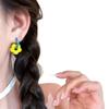 Pendientes de flores de verano con contraste de colores. Diseño de nicho para mujer. Pendientes con sentido del estilo 2025. Nuevas explosiones que combinan con todo.