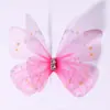 (Precio Completo) 5cm Tule Estéreo de Doble Capa Pequeñas Alas de Mariposa Hechas a Mano DIY Accesorios de Pasador de Pelo Antiguo Material de Pasador