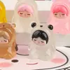 Muñeca de animalito bebé dormido linda luminosa dibujos animados DIY adornos de escritorio de oficina joyería material de resina venta al por mayor