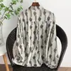 2026 Foto Real Otoño Nuevo Estilo Camisa Estampada Top Estampado Camisa Estampada Artística Francesa Top Versátil para Mujer
