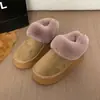 Botas de nieve peludas de invierno para mujer 2026 nuevas de suela gruesa antideslizantes forradas de felpa cálidas de felpa sin cordones de algodón