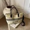 Bolsa Tote/Transversal de Lona Lavada Bordada com Letra High-End 2025 Nova Textura Casual Outono Inverno Retrô