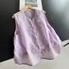 2026 Jaqueta Colete Vazada Bordada Jacquard de Seda Estilo Chinês Cardigã Jaqueta Curta Atacado H21Emj9361