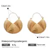 Pendientes de Acero Inoxidable Estilo Retro Europeo y Americano, Pendientes de Moda, Sencillos y Personalizados, Lujo Accesible y Pendientes de Gama Alta con Diseño de Nicho