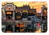 Ímã de Geladeira de Vidro Paisagem Yibin Luzes da Vista Noturna da Torre Jiangmen Souvenir Criativo Cultural de Edifício Antigo Presente Magnético para Casa
