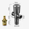 Válvula de ángulo de latón con bola y núcleo para flujo grande, totalmente abierta, válvula triangular, válvula de control especial para calentador de agua, válvula de ángulo de 4 puntos