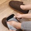 Zapatos de Casa de Algodón Gruesos Antideslizantes para Otoño e Invierno Zapatillas de Algodón con Apertura Amplia Zapatos de Algodón Completamente Cubrientes Zapatos Peludos para Personas de Mediana Edad y Mayores