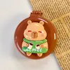 Estilo ins lindo oso peine cojín de aire peine espejo plegable peine portátil masaje airbag peine mini espejo de maquillaje venta al por mayor