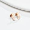 Aretes de Acero Inoxidable para Mujer 316 Agujas para Oreja Coreanos Simples Ins Elegantes Diseño de Nicho Perro Hueso de Oreja Clavo Joyería Venta al por Mayor