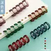Argolas para Caderno de Folhas Soltas de 5 Furos Tiras Plásticas para Encadernação Clipes para Caderno de Folhas Soltas Espirais Plásticas Acessórios para Caderno de Folhas Soltas Removíveis Recarregáveis