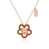 Plata de Ley S925 Te Da un Pequeño Brazalete Collar de Flor Roja Lujo Accesible Nicho Regalo de Cumpleaños Yi Yang Qianxi para Mejor Amiga