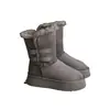2026 Nuevos Zapatos de Algodón Engrosados de Suela Gruesa con Terciopelo Interior para Invierno Botas de Nieve Botas de Nieve con Piel Botas Cortas de Moda para Mujer que Aumentan la Altura