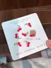 Accesorios para Arte de Uñas de Cereza Estilo Popular de Celebridad de Internet Rojo Hielo Transparente Fruta Resina Chica Linda Dibujos Animados Accesorios de Decoración para Uñas