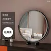 Espejo de Maquillaje LED de Escritorio con Luces para Uso en Casa, Espejo Inteligente para Tocador de Habitación de Niñas, Espejo de Mesa Giratorio