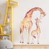 FX-F257 desenhos animados duas girafas quarto infantil jardim de infância entrada do quarto casa parede adesivos de parede decorativos
