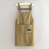 Nuevo Delantal Moderno Resistente al Agua para Uso en la Cocina, Delantal Sencillo de Cintura para Mujeres, Ropa de Trabajo Duradera para Hornear, Uniforme de Trabajo para Hombres con Texto Impreso
