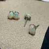 Joyas Transfronterizas Ebay Amazon Aliexpress Pendientes Nuevos Pendientes de Plata 925 Incrustados con Ópalo