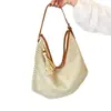 Bolso Nuevo Estilo 2026 Tejido de Paja, Bolso de Hombro o Axila Estilo Perezoso de Vacaciones, Bolso Tote Tejido de Playa para Viajes Diarios para Mujeres, En Stock