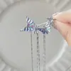 Clip de Oreja con Borla de Mariposa para Mujer 2024 Nueva Llegada Pendientes Pendientes de Diseño de Lujo Ligero