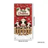 Capa de porta de laço de Natal 2026 mais vendida transfronteiriça tecido decorativo para férias de Natal bandeira de tecido para pendurar na porta externa