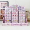 Novos adesivos 3D fofos de gatinha KT com glitter que balançam, com variedade de materiais para decoração de copo de água infantil
