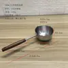 Panela Anti-respingos de Óleo de Aço Inoxidável Transfronteiriça Panela para Óleo Quente Panela com Cabo de Madeira Alongado Panela Pequena para Fritar Mini Panela de Aço Espesso com Cabo Panela para Óleo