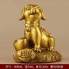 Figura de Perro de Cobre, Doce Signos del Zodíaco, Decoración para el Hogar para Sala de Estar y Entrada, Adorno Sentado que Atrae la Riqueza, Artesanía Decorativa