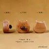 Madeira de Pessegueiro Antiga Desenho Animado Fofo Grão de Café Cachorrinho Pingente DIY Criativo Artesanal Chaveiro de Cura Enfeite de Bolsa
