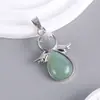 Colgante de Cristal de Piedra Natural Transfronterizo Europeo y Americano Alas de Ángel Collar con Colgante de Ángel Colgante Texturizado en Forma de Gota de Agua Venta al por Mayor