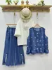 Ropa de Verano 2025 Estilo Japonés Reductor de Edad Niña Bordado Colorido Flor Camisa Chaleco de Mezclilla Estilo Japonés Retro Chaleco en Capas