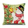 Venta directa de fábrica. Nueva serie de dibujos animados navideños, camión navideño, árbol de Navidad, anciano, árbol de Navidad, funda de almohada de lino