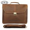 Custom Cross-border couro genuíno Bolsa Masculina Vintage Crazy Horse Belt Key Lock Top Layer Cowhide Bolsa Masculina Pasta