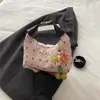 Bolso Artístico de Moda Estilo Francés para Mujer 2025 Verano Dulce Chica Fresca Bolso de Hombro con Diseño Floral Plegado para Salidas Bolso Cruzado