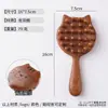 Pente de Sândalo Natural Dragão e Fênix, Pente Massageador dos Meridianos da Cabeça, Personalizável com Logo, Pente Massageador de Cinco Dentes, Pente Massageador de Golfinho