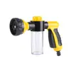 Garrafa Spray de Espuma Doméstica com 8 Funções Pistola de Água para Lavagem de Carro Pistola de Água com Espuma Escova de Limpeza Ferramenta de Limpeza de Carro Pistola de Espuma Venda por Atacado