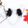 Accesorios de Decoración de Halloween Diadema de Cuernos de Demonio Ambiente Actuación Accesorios para Fotos Lentejuelas Diadema de Cuernos Superiores