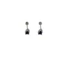 Pendientes Minimalistas Exquisitos de Circonita Azul Pequeños de Presión Nicho Lujo Ligero Diseño de Alta Gama Pendiente para Cartílago Auricular Cuidado del Oído de la Mujer Joyería para el Oído de Moda