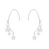 Fabricantes de brincos de estrela de cinco pontas em nome do temperamento doce japonês personalidade moda simples tamanho estrelas brincos de franja mulheres