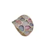 Anel Elástico Cruzado Nova Cor de Esmalte Oval Irregular Design Simples Geométrico Anel Feminino Atacado