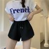Pantalones Cortos para Mujer Cintura Alta A- Forma Deportivos Hot Pants Fitness Running Pantalones Cortos de Verano Delgados Sueltos Casual Talla Grande Pantalones de Pierna Ancha