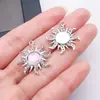 Aleación incrustada resina UV taladro estrella luna estrella de cuatro puntas colgante DIY pendiente collar colgante adornos accesorios pequeños